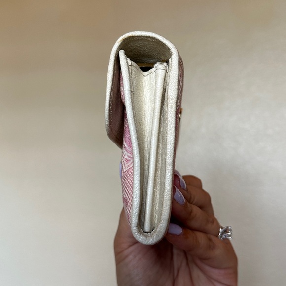 Celine Triomphe Canvas Wallet in Pink - Picture 7 of 16